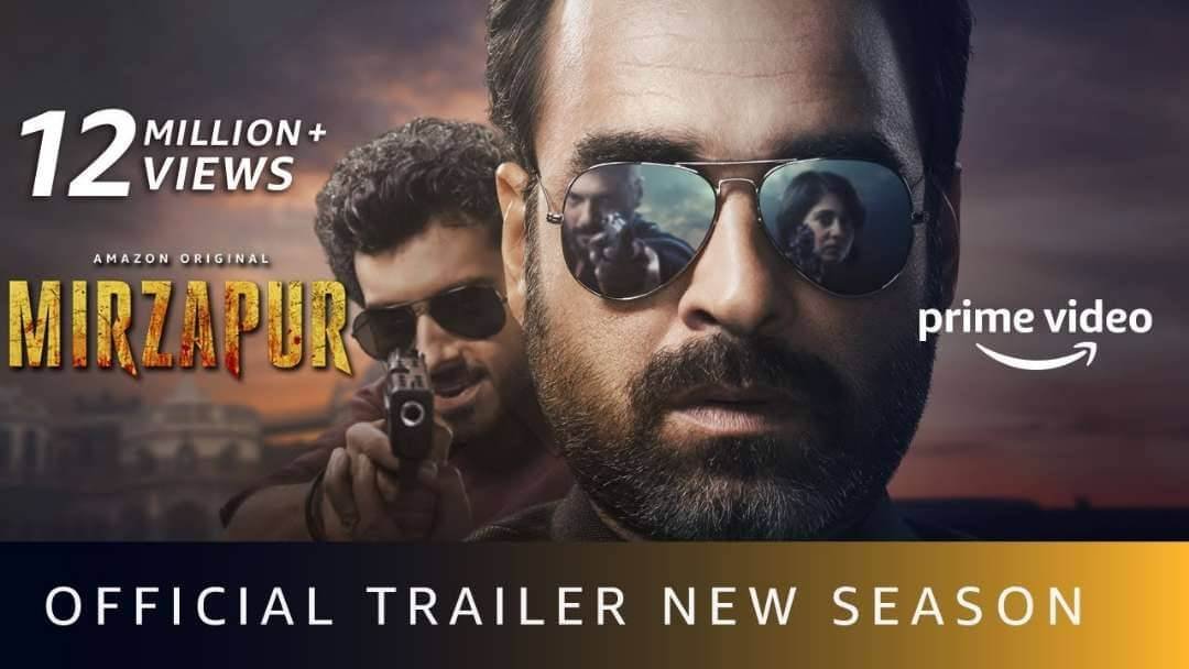 Mirzapur season 2 trailer is released with gun shot and great action!