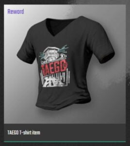 TAEGO Quiz Event Reward TAEGO T-shirt item