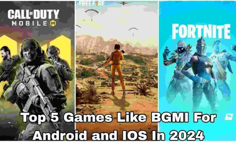 Top 5 Games Like BGMI For Android and IOS In 2024